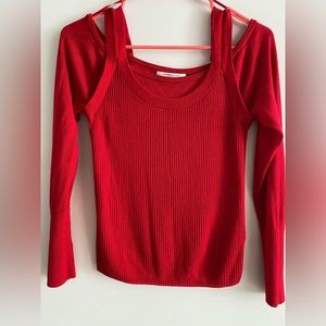X small size Sweater in red color, Anthropologie brand